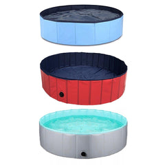Pet Swimming Pool Foldable Portable Pool for Dogs Outdoor Summer Play - Grey-120x30cm