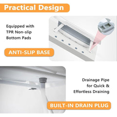 Pet Bath Tub Elevated Stand for Cats and Puppies Portable Bathing Tub for Pets