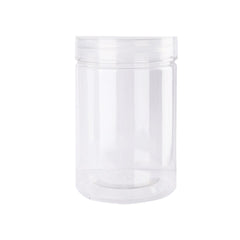 Wide Mouth Plastic Food Bottles 50pcs Transparent Sealed Storage Tanks Container - 8.5cm x 20cm
