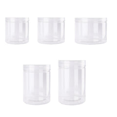 Wide Mouth Plastic Food Bottles 50pcs Transparent Sealed Storage Tanks Container - 10cm x 8.5cm