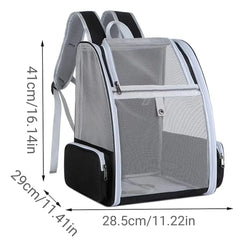 Large Foldable Breathable Portable Cat Dog Bag Outdoor Shoulder Pet Backpack - Pink