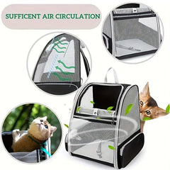 Large Foldable Breathable Portable Cat Dog Bag Outdoor Shoulder Pet Backpack - Pink
