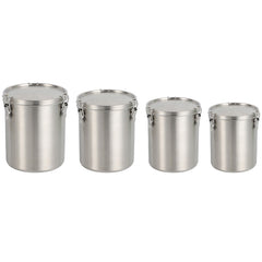 Stainless Steel Pet Food Storage Bucket Dog Cat Grain Container Bin Kitchen - 1000ml