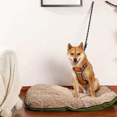 Portable Folding Pet Kennel Zippered Outdoor Dog Bed Travel Mat Waterproof - Blue