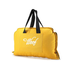 Portable Folding Pet Kennel Zippered Outdoor Dog Bed Travel Mat Waterproof - Yellow