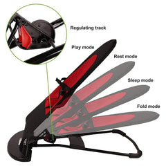 Pet Rocking Chair for Dogs Cats Foldable Pet Bed Portable Sleeping Lounger Chair - Black