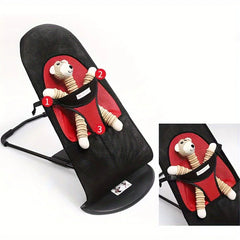 Pet Rocking Chair for Dogs Cats Foldable Pet Bed Portable Sleeping Lounger Chair - Black