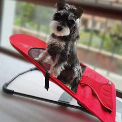Pet Rocking Chair for Dogs Cats Foldable Pet Bed Portable Sleeping Lounger Chair - Black