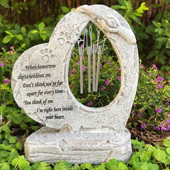 Wind Chime Pet Memorial Headstone Outdoor Garden Decoration for Remembrance