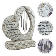 Wind Chime Pet Memorial Headstone Outdoor Garden Decoration for Remembrance