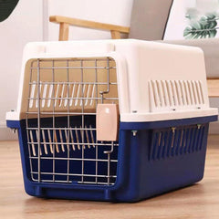 Portable Pet Travel Carrier Crate for Dog Cat Rabbit Ventilated Transport Box - Black