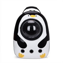Cat Dog Backpack Carrier Breathable Pet Carrier Bag for Outdoor Travel - Penguin