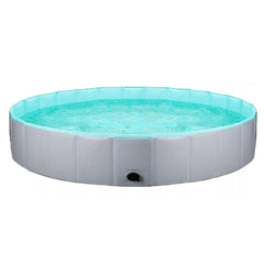 Pet Swimming Pool Foldable Portable Pool for Dogs Outdoor Summer Play - Blue-120x30cm