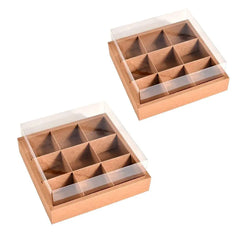 5PCS Kraft Paper Lunch Boxes Picnic Camping Food Containers Bento Sushi Packing - L-5Pcs