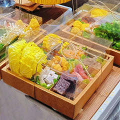 5PCS Kraft Paper Lunch Boxes Picnic Camping Food Containers Bento Sushi Packing - S-5Pcs