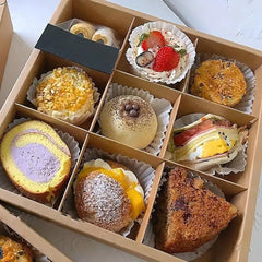 5PCS Kraft Paper Lunch Boxes Picnic Camping Food Containers Bento Sushi Packing - S-5Pcs