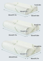 1/2PCS Memory Foam Neck Pillow Wavy Contour Slow Rebound Pillow - 60x40x12cm-2pcs