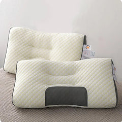 Ergonomic Contour Pillow Knitted Cotton Filling Neck Support for All Sleepers - 1PC