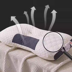 Ergonomic Contour Pillow Knitted Cotton Filling Neck Support for All Sleepers - 1PC