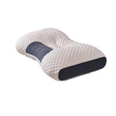 Ergonomic Contour Pillow Knitted Cotton Filling Neck Support for All Sleepers - 1PC