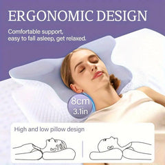 Memory Foam Butterfly Neck Pillow for Enhanced Comfort and Sleep Positioning