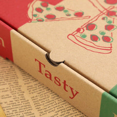 50pcs Pizza Packing Boxes Folding Box Durable Food Storage Containers Colourful - 12inch