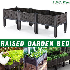 Outdoor Rectangular Balcony Vegetable Planter Box Garden Flower Planting