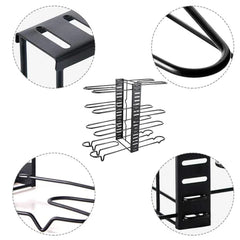 Multi-Layer Vertical Pot Lid Storage Rack Folding Kitchen Countertop Organizer - 8th-Floor