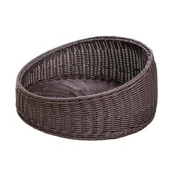 Rattan Cat Nest Four Seasons Open Cat House Summer Bed for Cats Pet Supplies - Green