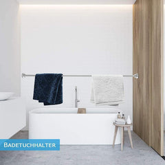 Adjustable Tension Rod Extendable Rack Shower Wind Curtain Closet Pole 50-160cm - 105-160cm