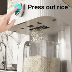 Rice Cereal Dispenser 10KG Grain Container Auto Food Storage Box Measuring Cup