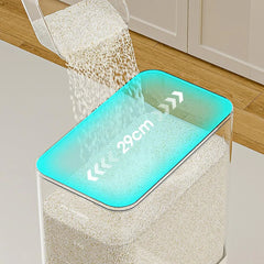 Rice Cereal Dispenser 10KG Grain Container Auto Food Storage Box Measuring Cup