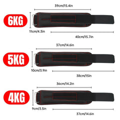 Adjustable Sandbag Gaiter Weight Training Gear for Running and Sports Fitness - Pair of Sandbags (2 x 3kg)