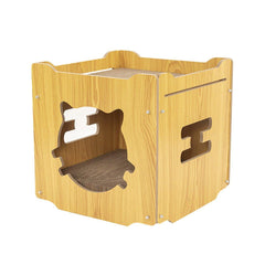 Durable Cat Scratcher Lounge Corrugated Scratching Wood Board - Oval