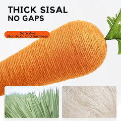 Carrot Cat Scratching Post Vertical Climbing Frame Interactive Toy for Cats