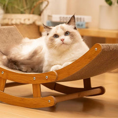 Premium Cat Scratching Board Bed Corrugated Paper Durable All Seasons Cat Toy - Rocking Chair Scratcher