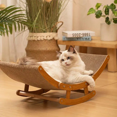 Premium Cat Scratching Board Bed Corrugated Paper Durable All Seasons Cat Toy - Rocking Chair Scratcher