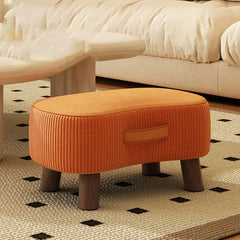 Small Stool for Home Simple Shoe Changing Low Seat Stool Wooden Household Use - Beige