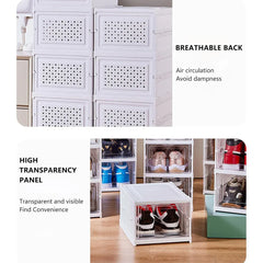 Easy Assemble Shoe Box Foldable Rack 3/6 Layers Storage Transparent Drawers - 3-Tier
