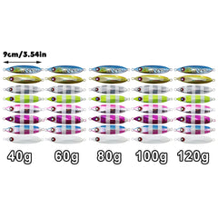 Fishing Lure Bait Set 8pcs Conical Boat Tackle Artificial Hard Bait Accessories - 100g