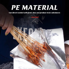 Aluminum Foil Lined Chips Bbq Chicken Paper Bags Disposable Greaseproof Takeaway - 16*4*31-500PCS