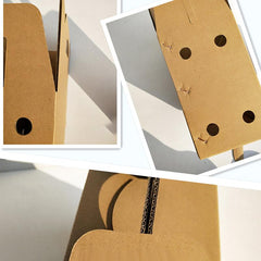 10PCS Disposable Cardboard Pet Carrier - 3 Sizes for Small Animals - 38*28*24CM