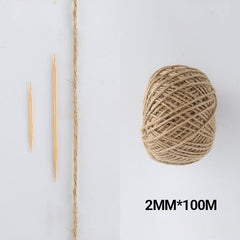 Sisal Rope Natural Jute Hemp Manila Twine String Cord 1-14mm Thick Craft DIY - 5Rolls-12MM*50M