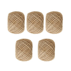 Sisal Rope Natural Jute Hemp Manila Twine String Cord 1-14mm Thick Craft DIY - 5Rolls-12MM*50M