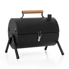 Grillz Charcoal BBQ Portable Grill Camping Barbecue Outdoor Cooking Smoker - White