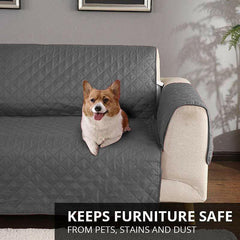 130X195cm Seater Pet Sofa Protector Cover Quilted Couch Covers Lounge Slipcover - Beige