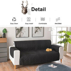130X195cm Seater Pet Sofa Protector Cover Quilted Couch Covers Lounge Slipcover - Lake Blue