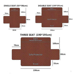 130X195cm Seater Pet Sofa Protector Cover Quilted Couch Covers Lounge Slipcover - Lake Blue