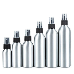 10pcs Travel Size Refillable Aluminum Spray Bottles Toner Cleaning Solution Mist - 10pcs-200ml