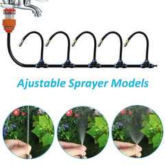 5M 10M 20M Garden Watering System Adjustable Spray Irrigation Hose Sprinkler - 20m